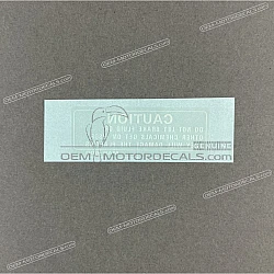 Visor caution label