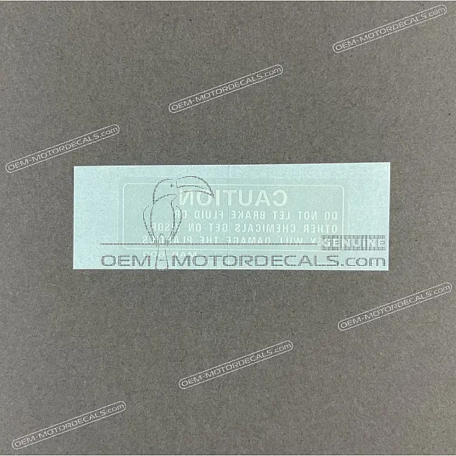 Honda CBF125 Visor Caution Label OEM 87522MAB600