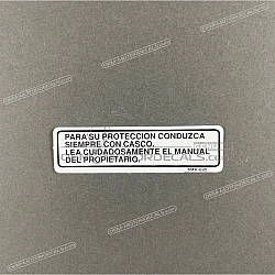 Left side drive warning label