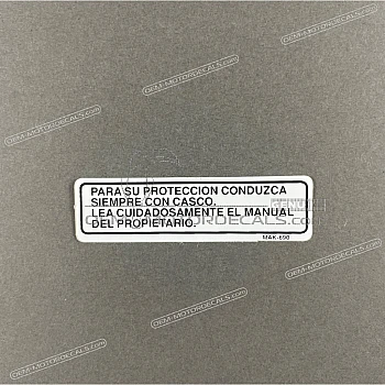 Left side drive warning label