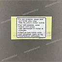 Caution label