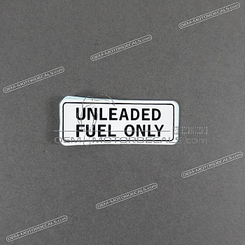 Etykieta ostrzegawcza, Unleaded fuel