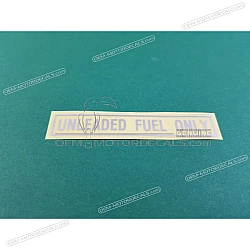Etykieta ostrzegawcza, Unleaded fuel