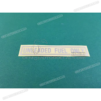 Voorzichtigheid label, Unleaded fuel