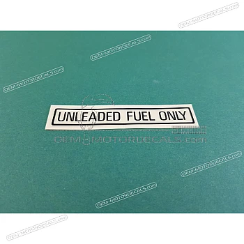 Etiqueta de precaución, Unleaded fuel