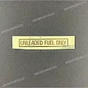 Caution label, Unleaded fuel