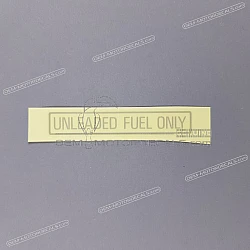 Etykieta ostrzegawcza, Unleaded fuel