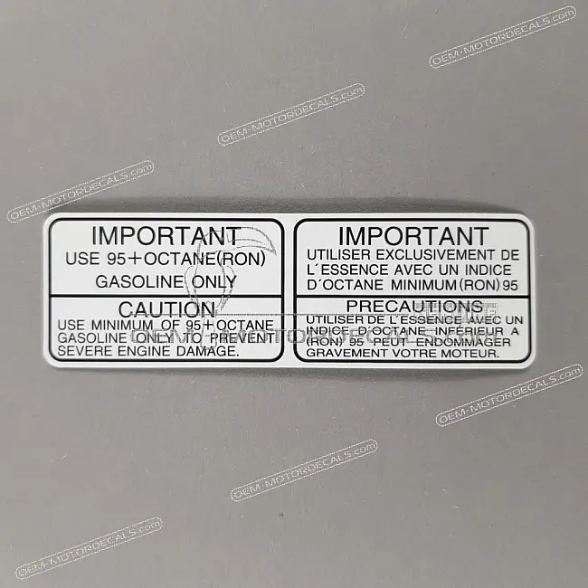 Kawasaki Z1000 Fuel tank Gasoline warning label genuine factory OEM part 560301211