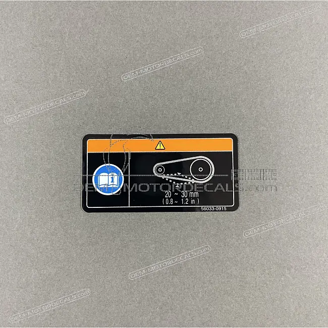 Kawasaki Z800 Adesivo Manuale Catena Ruota Posteriore OEM 560330915