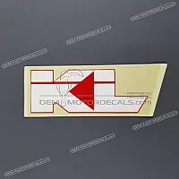 KAWASAKI Naklejka na osłonę, lewa strona 56047-1407