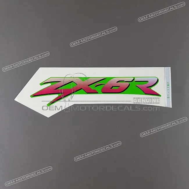 Kawasaki Ninja ZX-6R Adesivo Logo Carenatura Superiore OEM 56051-1787