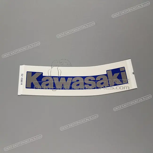 Kawasaki NINJA ZX-10R Logo KAWASAKI pour réservoir côté droit OEM 560520381 Graphisme d'usine authentique