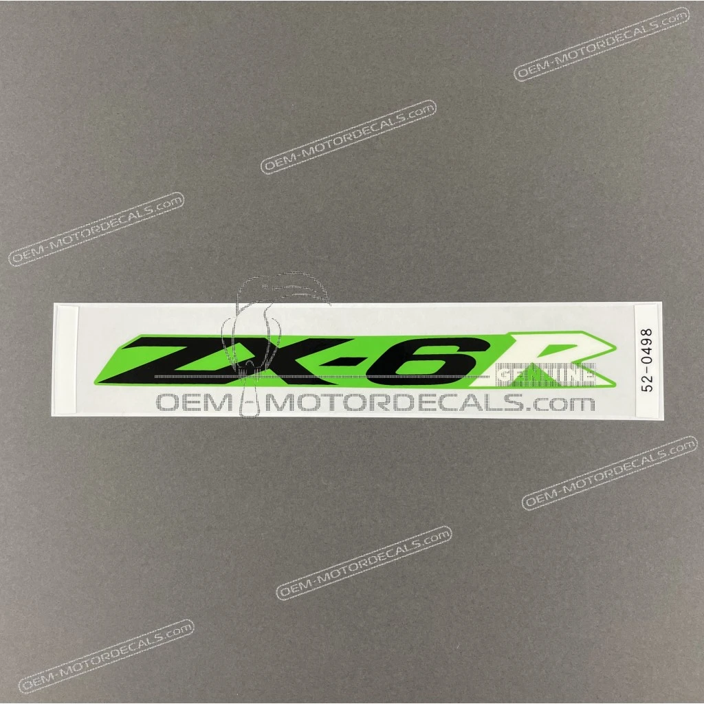 Kawasaki Ninja ZX-6R Emblème de selle ZX-6R OEM 560520498 Graphisme d'usine authentique