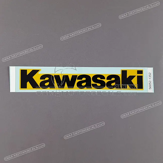 Kawasaki Ninja ZX-6R Fuel tank Kawasaki emblem OEM 560521352 factory graphic for fuel reservoir