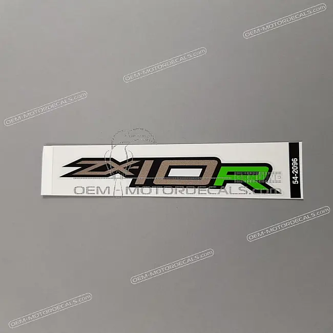 Kawasaki Ninja ZX-10R Autocollant de flanc de carénage ZX-10R Logo Graphique Pièce OEM 560542096 Autocollant d'usine