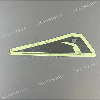 Frame cowling decal, left side