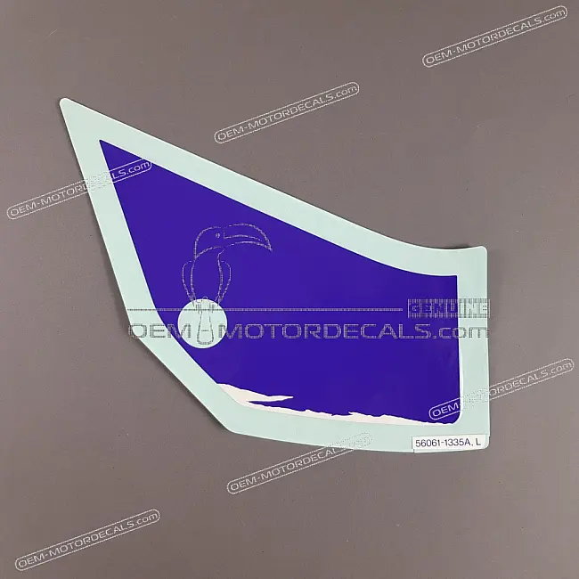 Autocollant Kawasaki Ninja ZX-6R pour carénage inférieur, côté arrière gauche, OEM 56061-1335