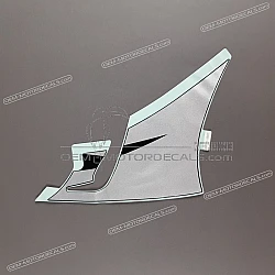 Belly pan decal, left side