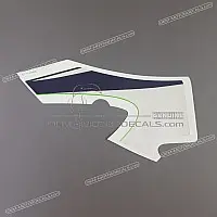 KAWASAKI Autocollant de carénage inférieur Ninja ZX-6R, arrière côté gauche 56062-1809