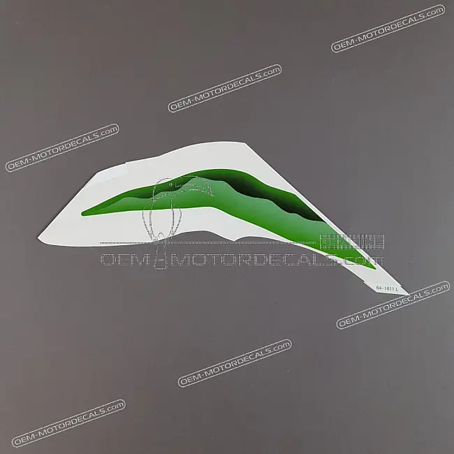 Kawasaki Ninja ZX-12R Adesivo carena inferiore lato superiore sinistro OEM 560641611