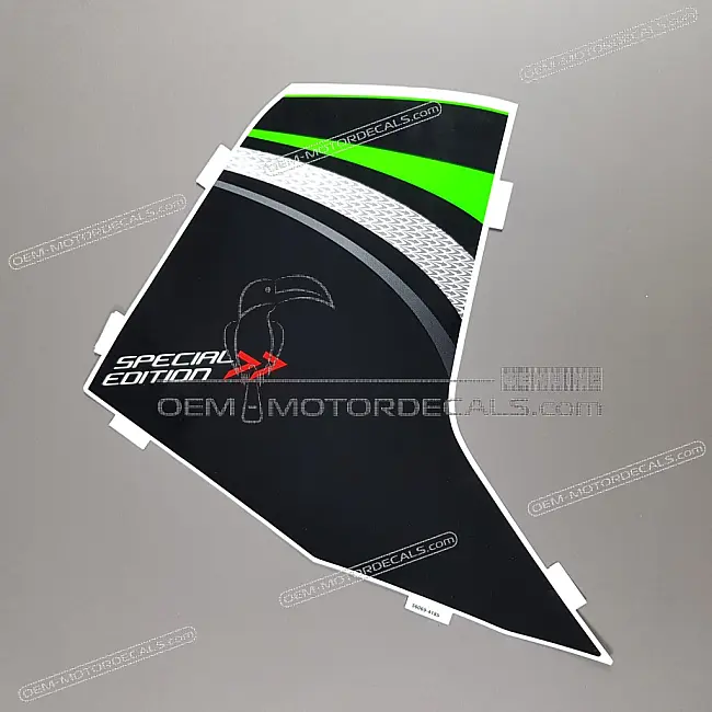Original Kawasaki Ninja 300 Vordere Verkleidung Aufkleber Rechte Seite OEM 56069-4185 Werkseitiger Vinyl Aufkleber