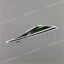 Side cowl pattern decal, left side upper