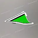 Lower cowl pattern graphic, left side