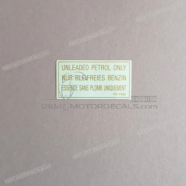 Kawasaki Z1000 ZR1000 Fuel Tank Unleaded Petrol Label Genuine Factory Original OEM 560701143