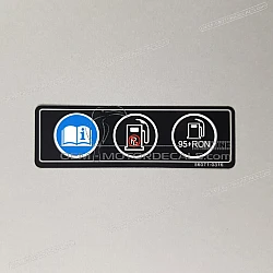 Caution label, Unleaded fuel