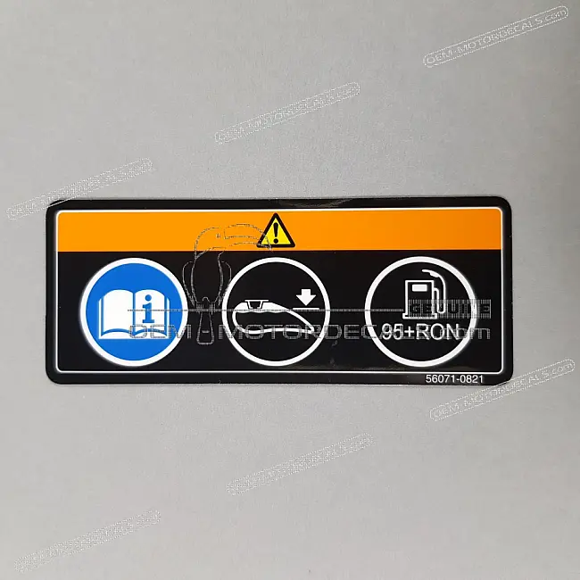 Kawasaki Z900 Fuel Tank HIGH-OCTAN Warning Label OEM 560710821