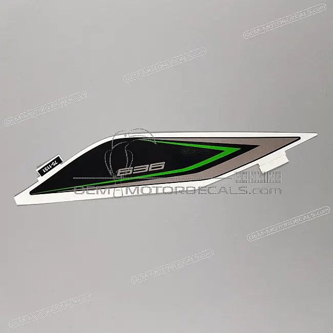 Kawasaki Ninja ZX-6R Heckverkleidungsaufkleber linke Seite Original Fabrik OEM 56075-1151