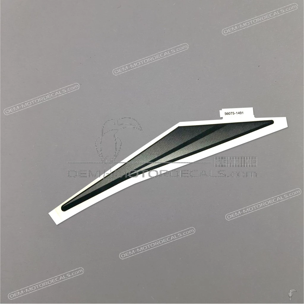 Kawasaki Z300 Lower Radiator Shroud Graphic Pattern Left Side OEM 56075-1491