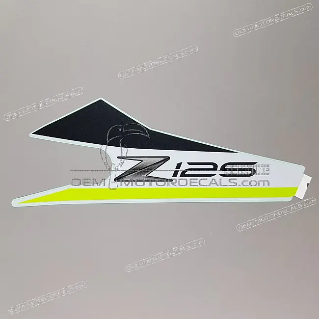 Kawasaki Z125 Oberer Verkleidungsaufkleber Rechte Seite OEM 560757449