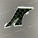 Rear cowl graphic pattern, right side