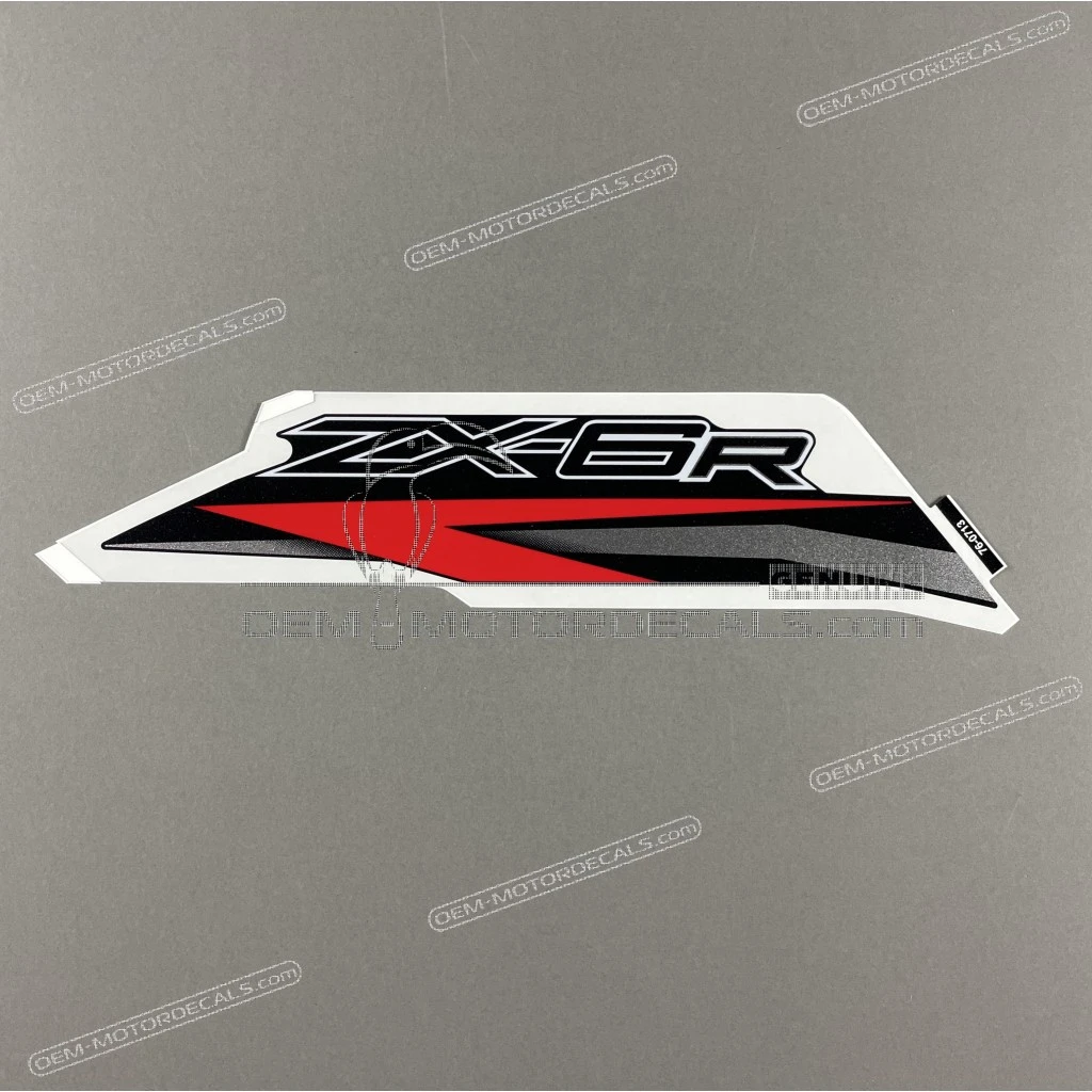 Genuine Kawasaki Ninja ZX-6R Mid Fairing Side Cowl Graphic Pattern Left Side OEM Part 56076-0713