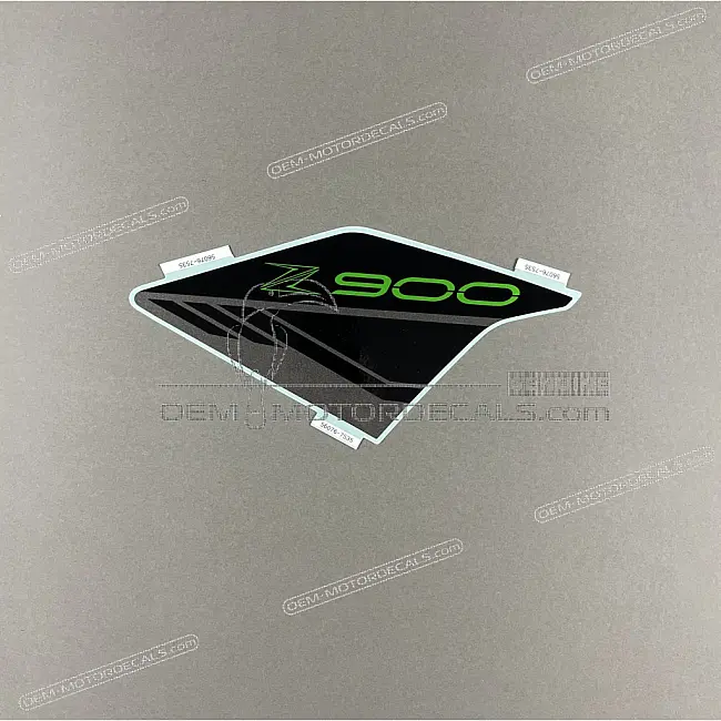 Kawasaki Z900 Tankabdeckungsaufkleber rechte Seite OEM 560767535