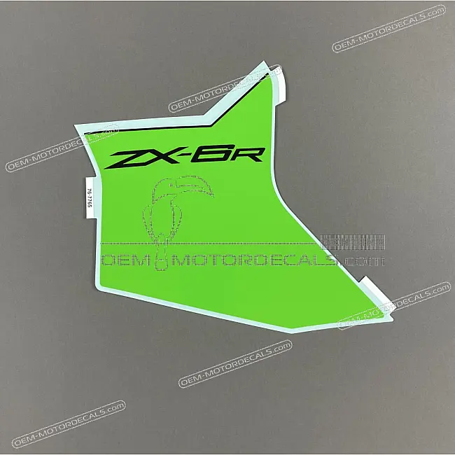 Kawasaki Ninja ZX-6R Zijkap sticker linkerkant onderkant voor OEM 56076-7765