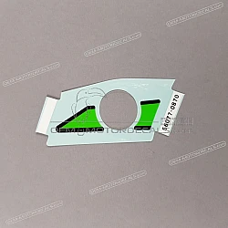 Belly pan decal, left side
