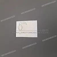 HONDA Pegatina de advertencia de accesorio, lado izquierdo 87512-KEB-F00