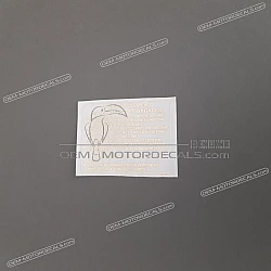 Accessoire waarschuwingssticker, linkerkant