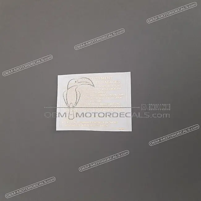 Honda Accessoire waarschuwingssticker Linkerkant OEM 87512KEBF00