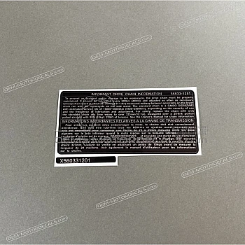 Caution label, Chain