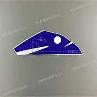 Reproduction of Kawasaki REPRODUCTION Side cowling decal, left side 56061-1197
