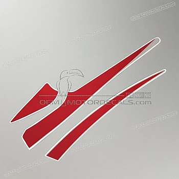 Belly pan decals set, left side