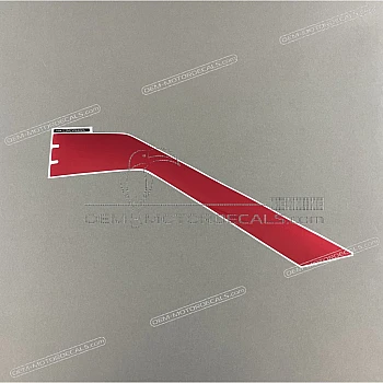 Front cowling side stripe decal, left side