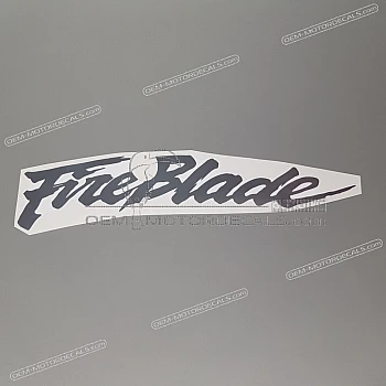 Belly pan decal, left side