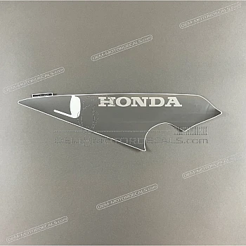 Belly pan decal, left side
