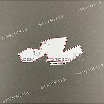 Front cowling decal, left side