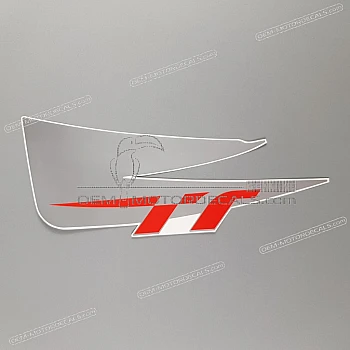 Heckverkleidung Aufkleber, Linke Seite