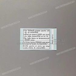 Etiqueta de precaución, Unleaded fuel